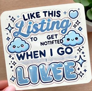 LIKE ME to get notifications when I go live